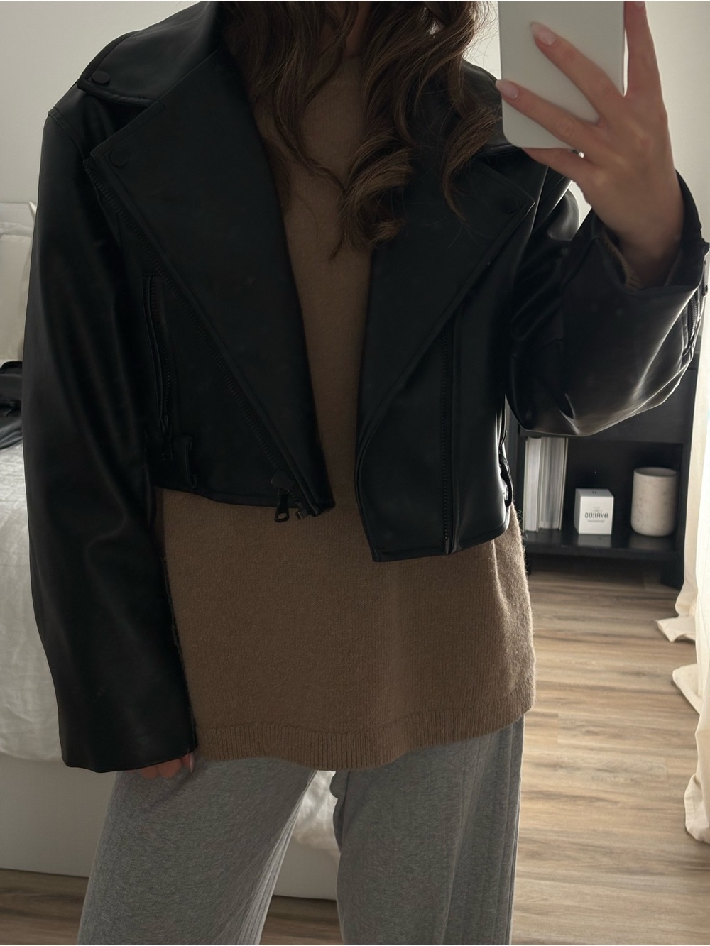 Lioness Cropped Faux Leather Jacket